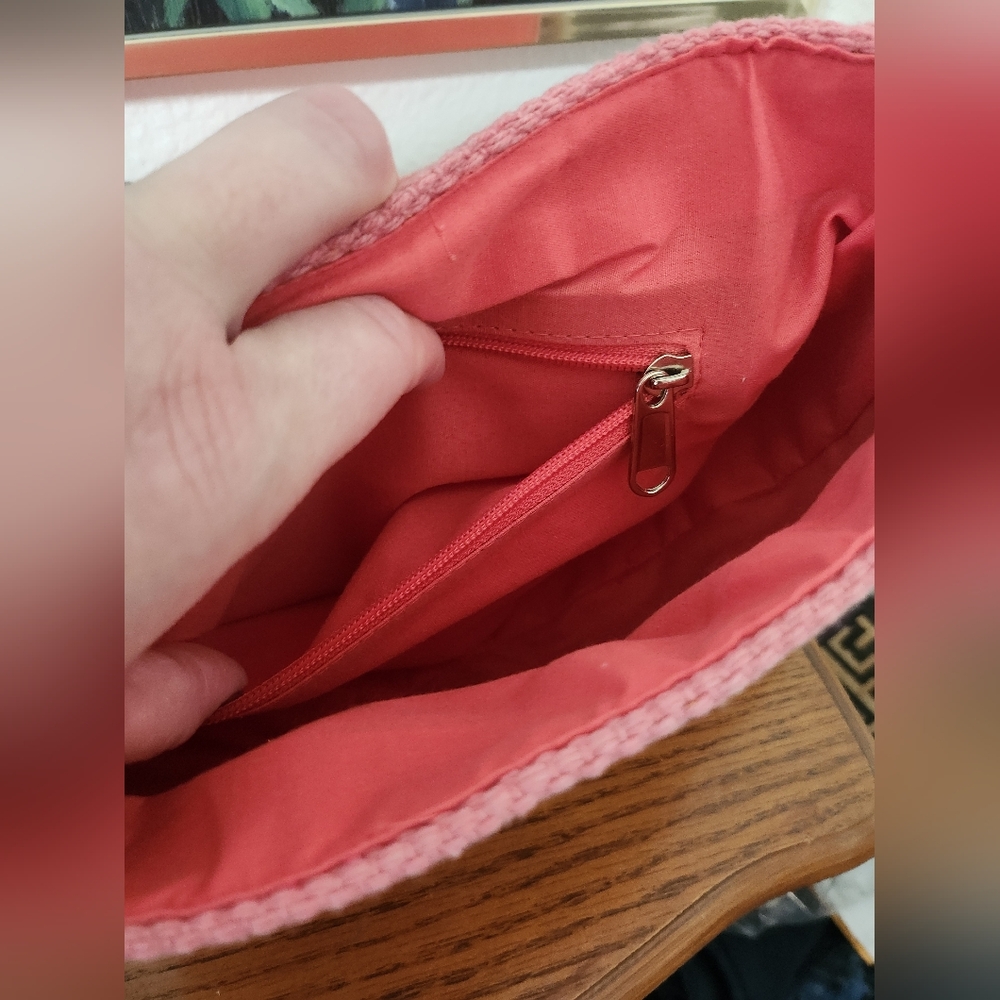 Viral Grapefruit Beaded Clutch with Pearl Strap. Only Used Once. In Ex Condition - Picture 11 of 11